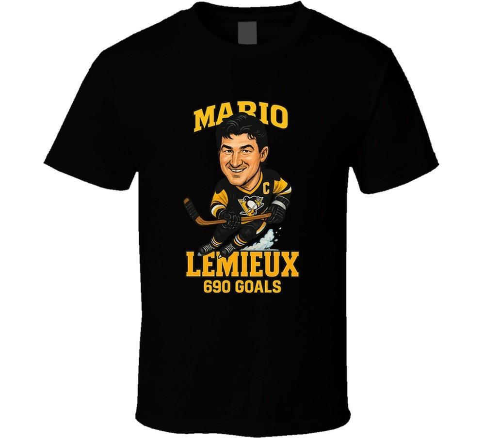 Mario Lemieux 690 Goals Sports Caricature T Shirt Unisex T-Shirt XXXXL