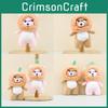 Adorable Plush Bear Keychain With Pink Pumpkin Design Cute Stuffed Animal Toy