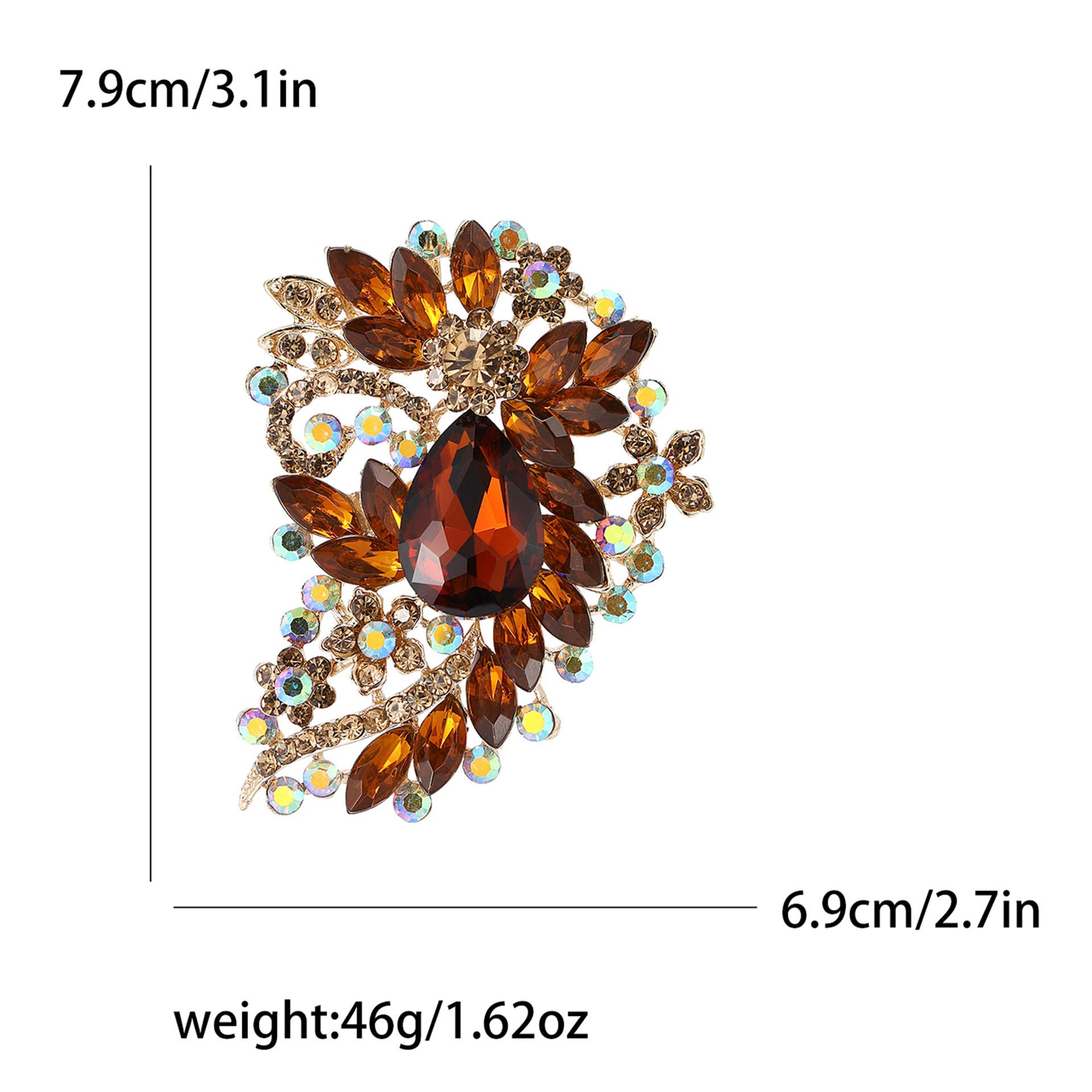

Высококачественный сплав, полная бриллиантовая стеклянная брошь, изысканный темперамент, женский костюм, пальто, корсаж, ювелирные изделия, булавка