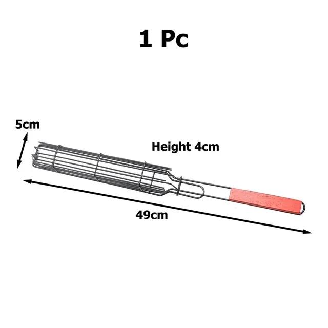 

Портативная корзина для гриля-кебаба с антипригарным покрытием из нержавеющей стали, корзина для гриля, кухонные принадлежности из сетки, кухонные принадлежности
