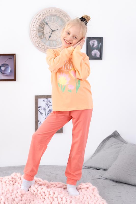 Mädchen Strick Pyjama Set – Weicher Stretchstoff & Gedrucktes Design, Ganzjahresbekleidung, 6076-036-33-5 HC