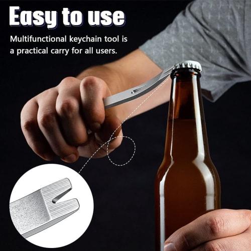 Ahvqevn 8-Piece Mini Crowbar, Stainless Steel Flat Bar, Multifunctional Small Prybar, Mini Crowbar Survival Opener Tool Set