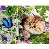 Flower DIY 5D Diamond Painting Full Round Drill Cat Diamond Embroidery Animal Cross Stitch Mosaic Rhinestones Art Handwork Gift