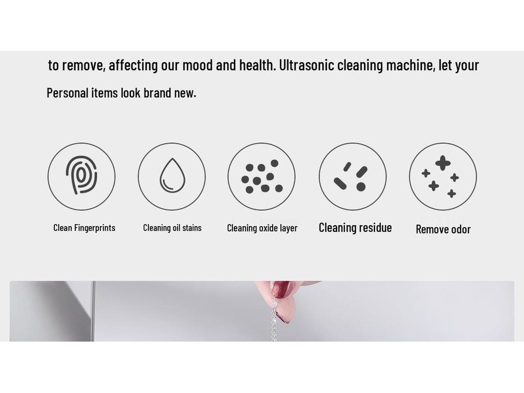 EraClean Ultradźwiękowa Maszyna do Czyszczenia Biżuterii, Okularów i Zegarków - Mała Maszyna do Czyszczenia Wibracyjnego.