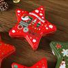 1Pc Tinplate  Multipurpose Five-pointed Star Candy Christmas Pattern Christmas