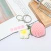 Peach Pendant Keychain - Cute Gift for Couples and Students
