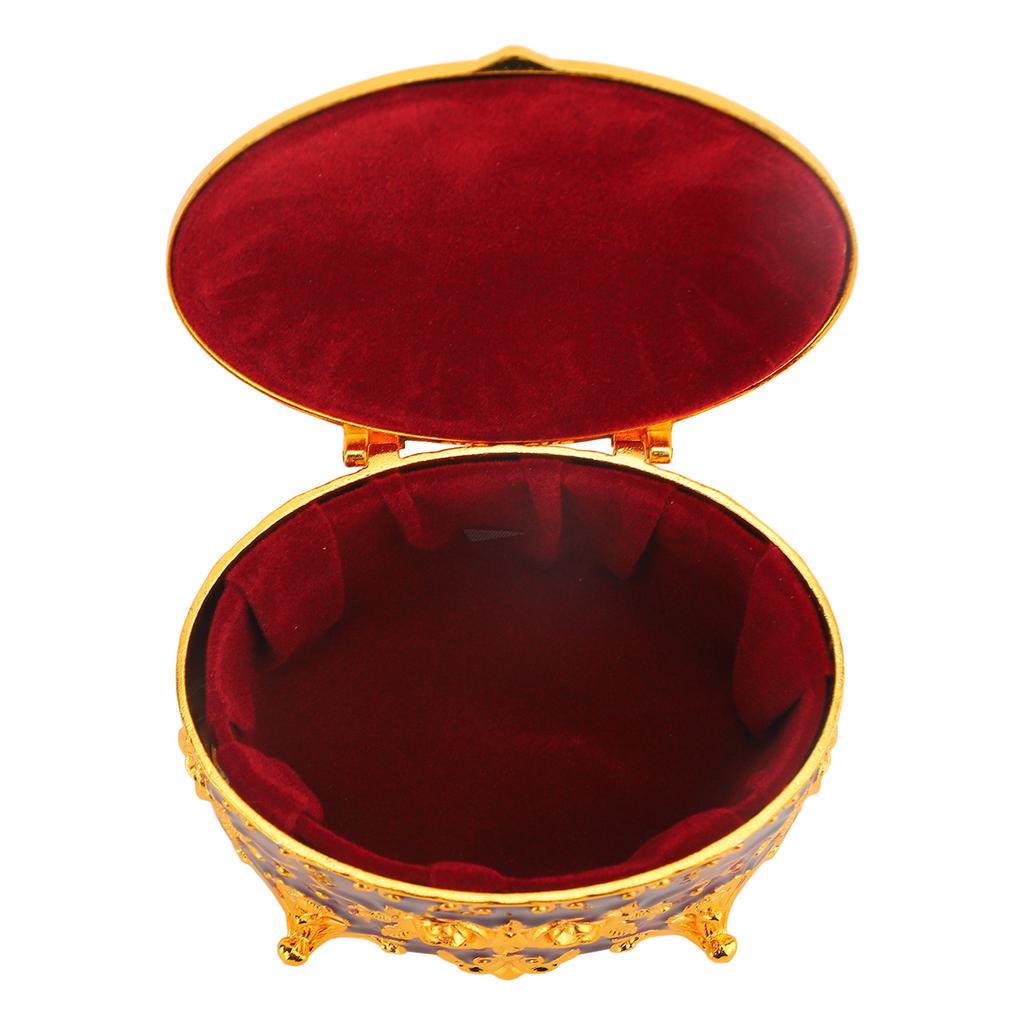 Metal Jewelry Box Vintage Zinc Alloy Decorative Easy To Maintain Keepsake Box for Necklace Earring