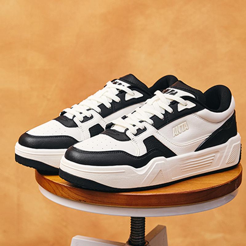 Anta Durable Low-Top Skate Shoes Men Sneakers White Black 112438024-1