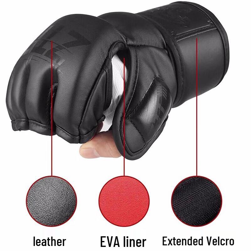 Chu Rong Halb-Finger MMA Boxhandschuhe