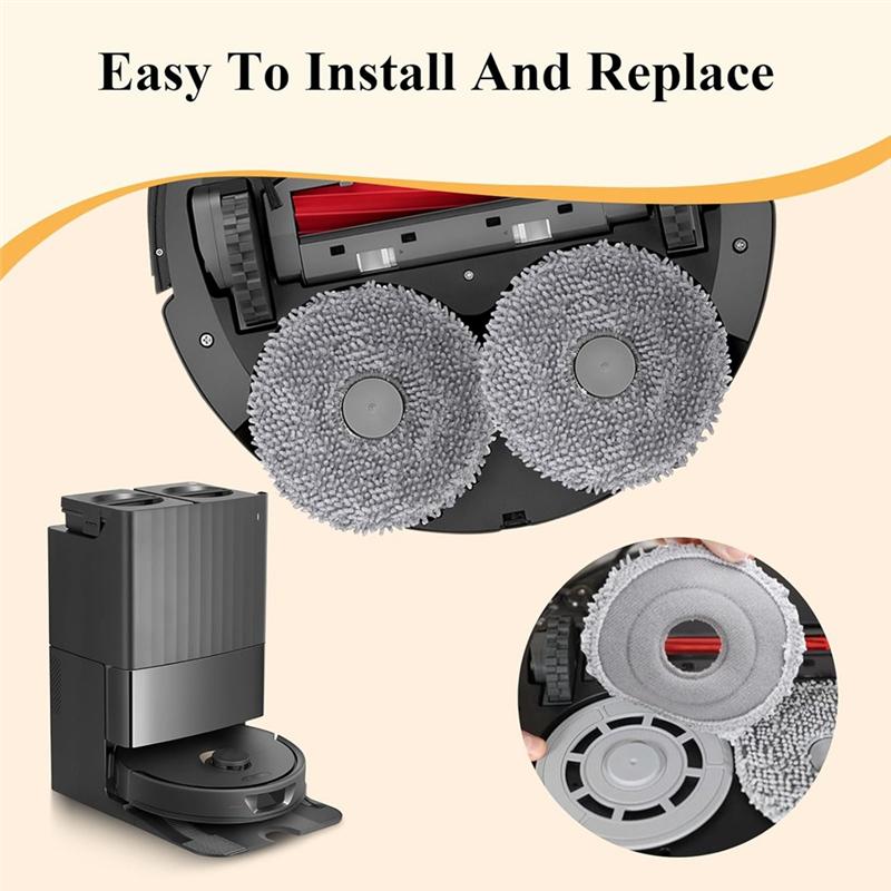 

A65T-Mop Cloth Dust Bags For Roborock Q Revo/Qrevo Maxv Robot Vacuum Cleaner Replacement Parts