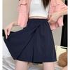 Summer Ins Fashion Girls Wide Leg Culottes High Street Female Thin Short Pants Lady Classic Solid High Waist Pant Skirt