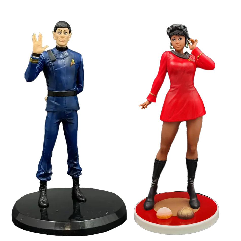 Auf Lager: 2 Ausführungen Star Trek Anime-Figuren, PVC-Modell, Spock-Figur, Actionfigur, Spielzeug, Schreibtisch- und Autodekoration, Geschenkidee