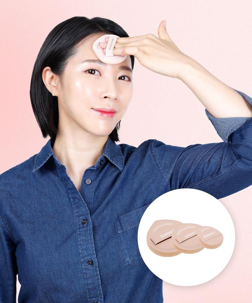 [Beginner] Baby Bottom Glow Puff, Best 3 Types. 1 Basic (L) + 1 Cushion (M) + 1 Copper Puff (S)