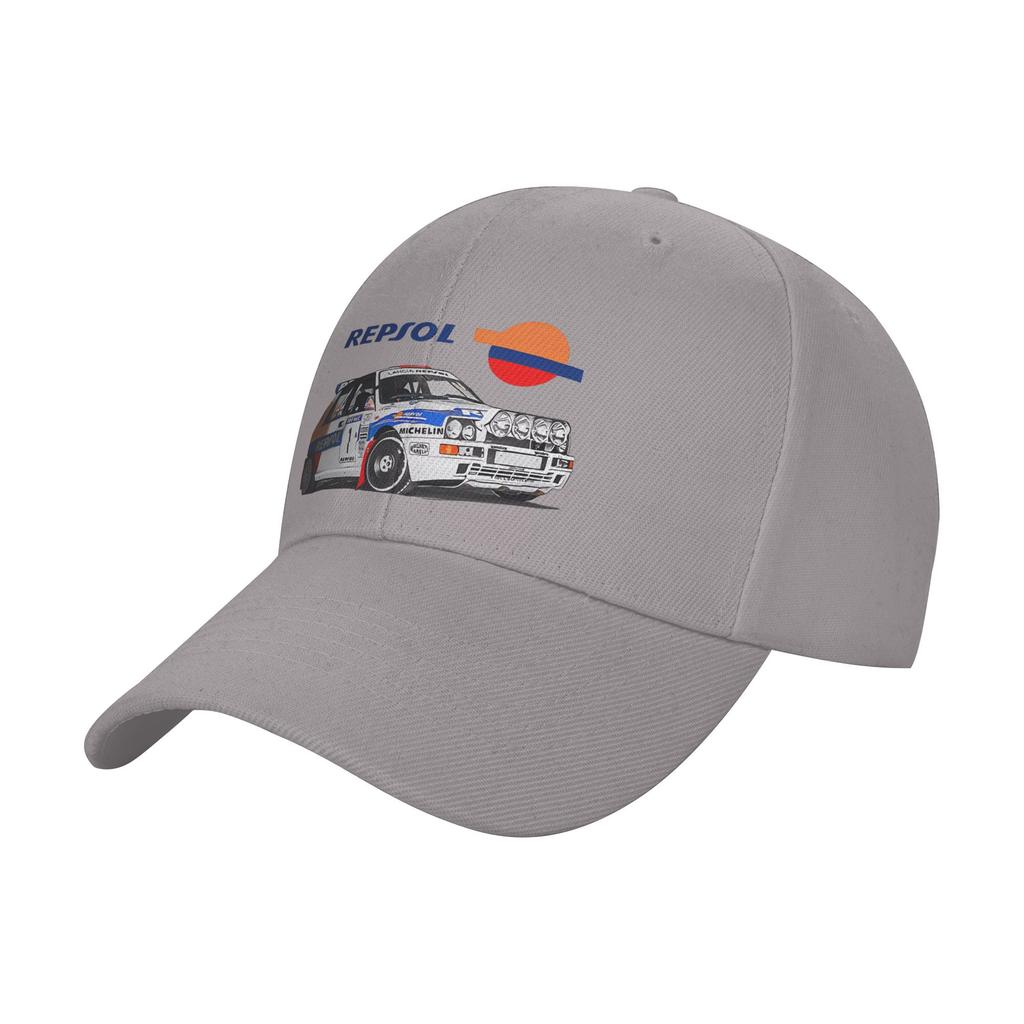 Moda Lancia Repsol Rally Wrc Carlos Sainz Boné de Beisebol Branco com Aba Curva Chapéus de Textura de Alta Qualidade Para Unissex