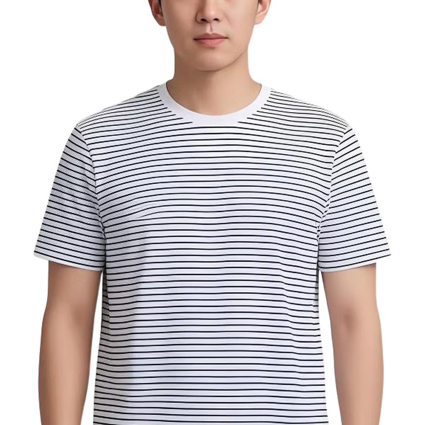 adidas Originals Skateboarding Yarn Dye Loose Striped Crew Neck Sports Short Sleeve T-Shirt Men Tops KY7975
