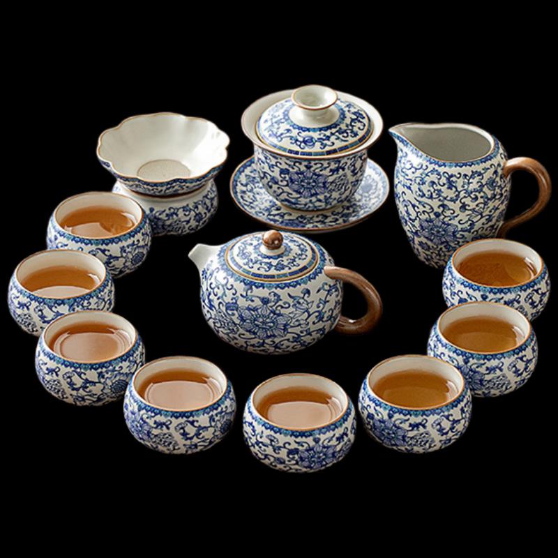 Woding Blue and White Ru Kiln Tea Set