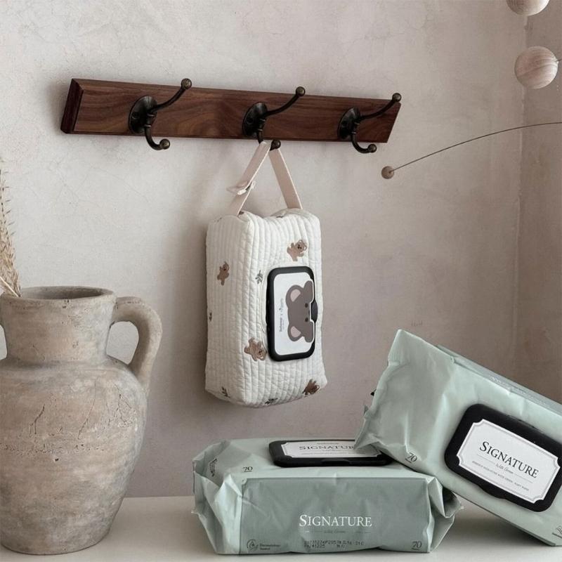 Baby Strollers Tissue Bag Cartoon Wet Wipes Case Reliable Paper Storage Bag Pouch  Tissue Box for Busy Parent