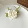 Beautiful Camellia Flower Hair Clips Elegant Cloth Art Flower Metal Alligator Clip Woman's Hair Accessories