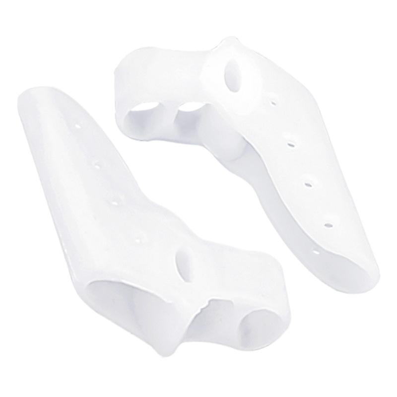 

Разделитель большого пальца ноги SEBS Мягкая подушечка Разделитель пальцев ног с тремя отверстиями Защита пальцев ног one size fits all белый