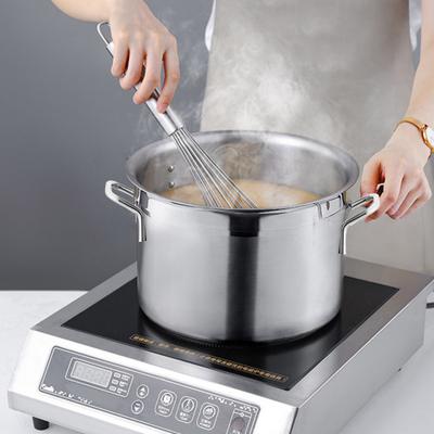 Stainless Steel Soup Pot with Lid Large Commercial Cooking Pot for Soup Stew Seafood Multifunctional Induction Cooker