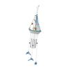 Sailboat Wind Chime Unique Creative Gardening Gift Beach Art Nautical Decor Hanging Pendant Wind Bell for Indoor Window Porch