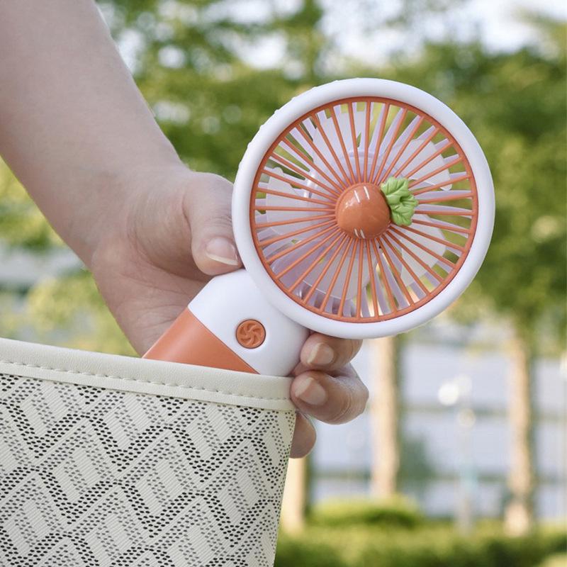 Cartoon Fruit Phone Holder & USB Mini Fan - Cute Portable Student Travel Gift