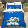 Doraemon Anime Serie Bettwäsche-Set, Inklusive Bettbezug und Kissenbezügen, 3-teiliges Set; Schlafzimmerdekoration kann individuell gestaltet werden.