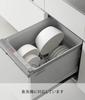 Yamazaki Jitsugyo Easy to tilt and mix cooking bowl set Microwave safe White Bowl x x H7cm Tower Dishwasher safe 1391 3-piece S W15.9 D15.9