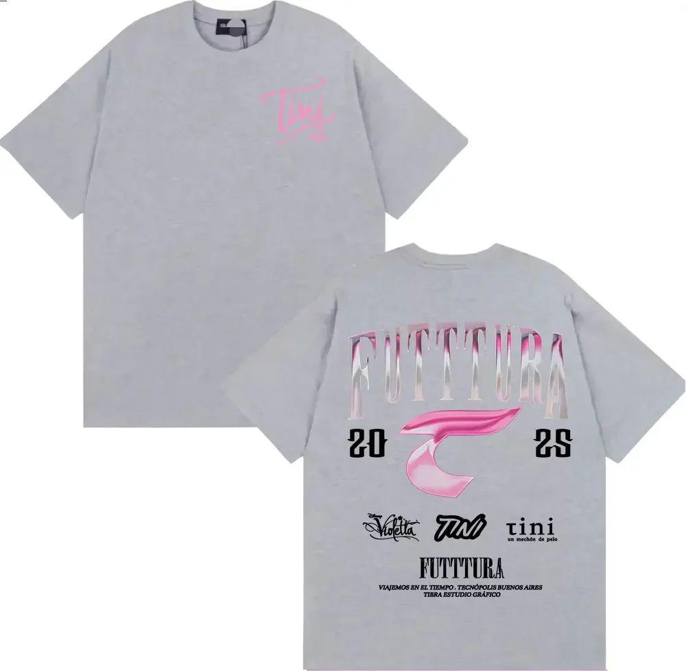 Fashion Hip Pop T Shirts RFUTTURA 20 Graphic TShirt Dark Gray Print Cotton Short Sleeve Tini Violetta Streetwear Top Unisex