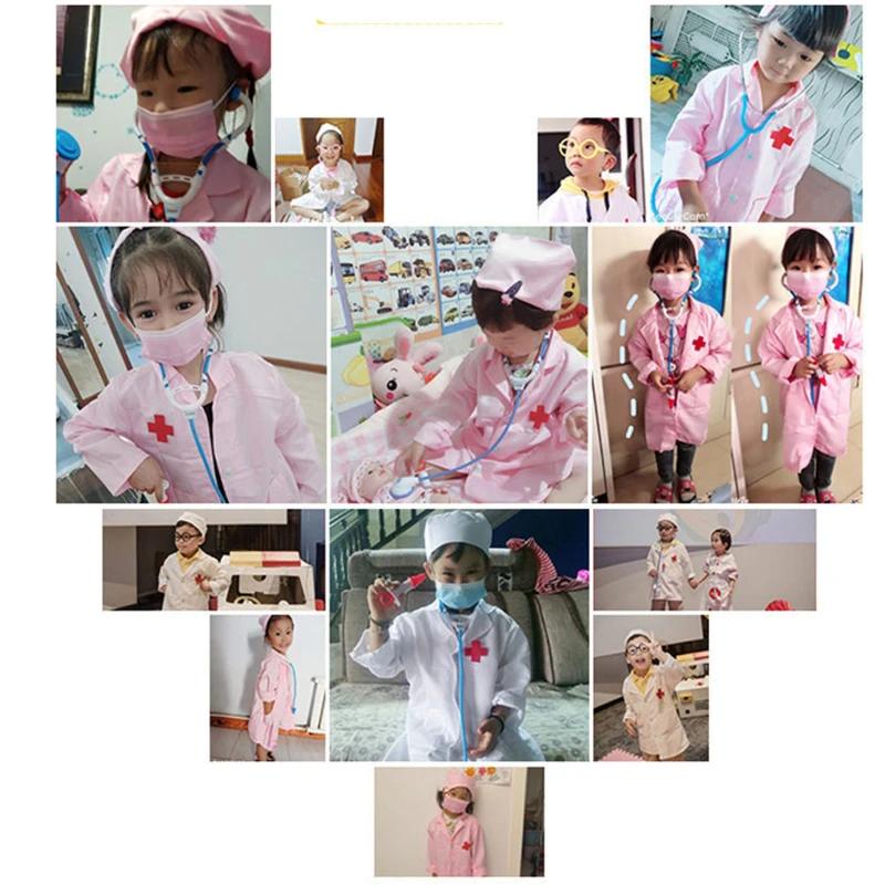 Children Nurse Role-playing Kit Festival Halloween Party Dress Up Family Gathering Cosplay Costumes Holiday Decorations TMZ