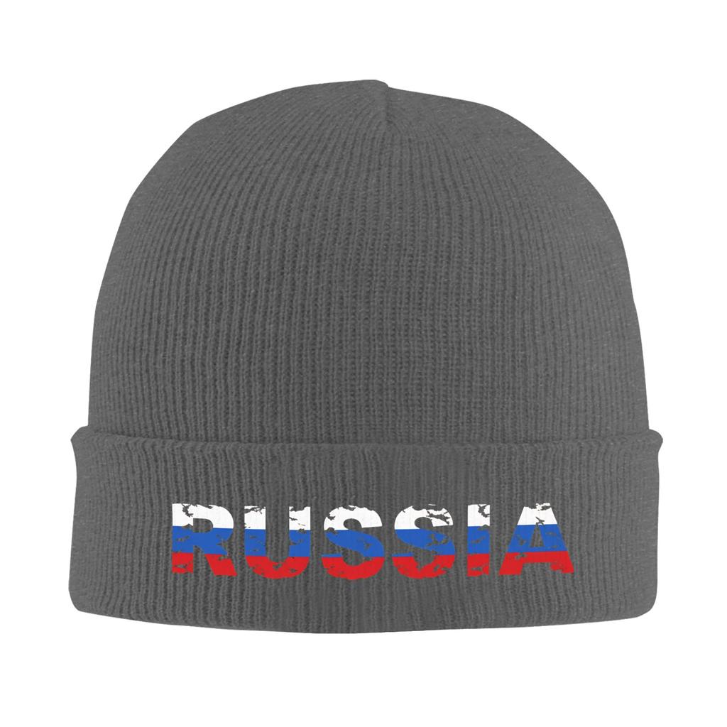 Russian Coat of Arms Knitted Hat Russia Emblem Street Caps Unisex Women Unisex Kpop Beanie Hats Winter Design Elastic Bonnet Hats
