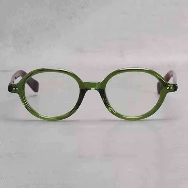 New Fashion Anti Blue Light Glasses Retro Oval Art Myopia Optical Eye Glasses Frame Men's Women's Elliptical Small Frame Eyewear