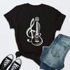 New Unisex T Shirt Music Note Printed Tshirt Female Summer Casual Short Sleeve Oneck Tshirt Tops Tops for Unisex Tops