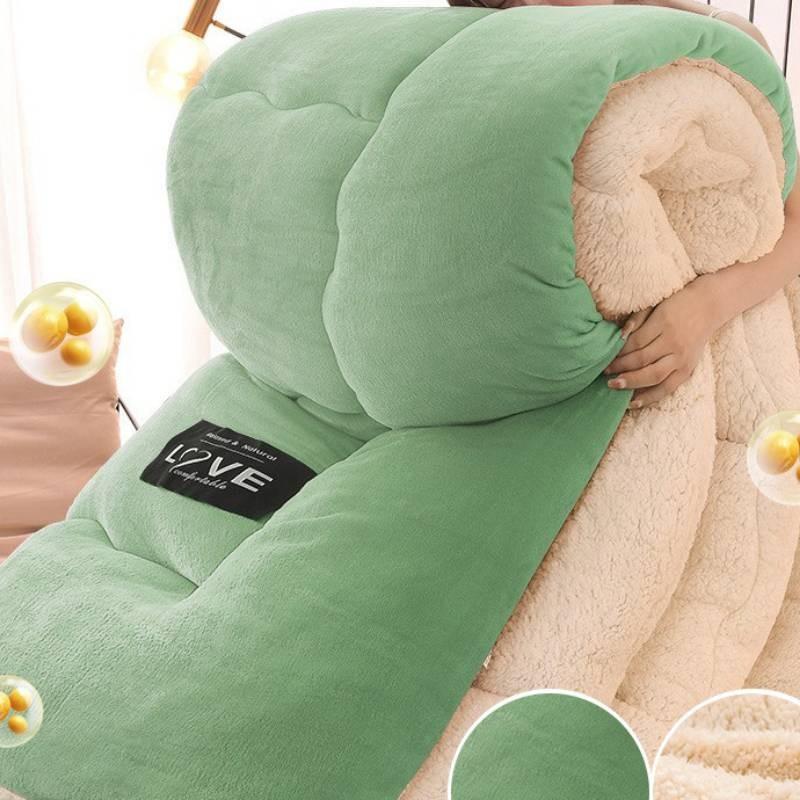 Winter Thickened Cotton Comforter With Velvet For Home Use