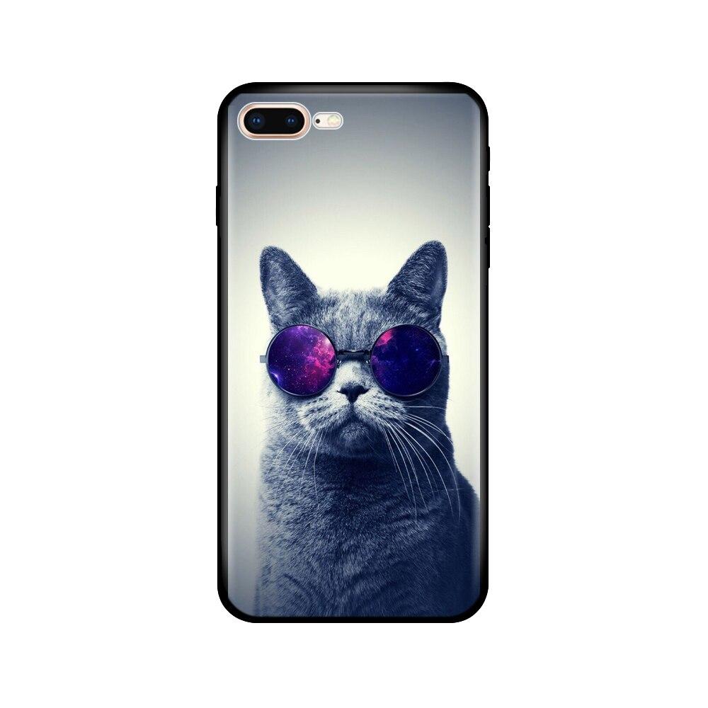 For Iphone 7 8 Case Silicon Soft Tpu Shell Cover For Apple iPhone 7 8 Plus Bag Funda Coque Etui Bumper Paiting Black Tpu Case