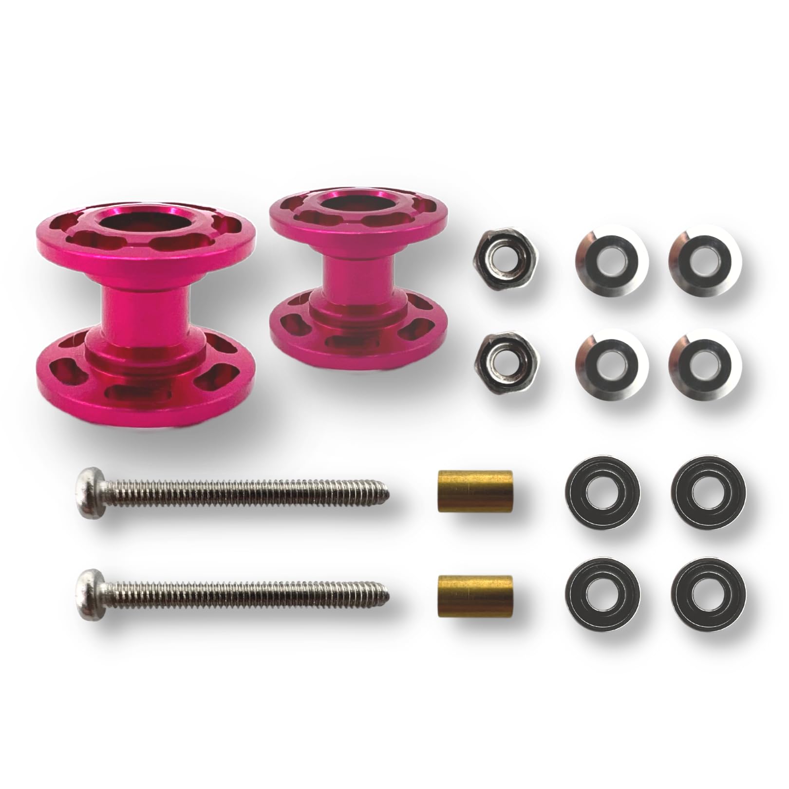 

TAGATORON 13-12mm Ultra Lightweight 2-Stage Aluminum Bearing Roller Set (7. Pink)