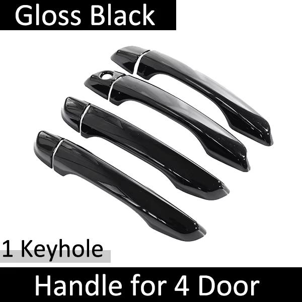 Door Handle Cover For Citroen Berlingo K9 2019~2024 2021 2022 2023 Peugeot Partner Rifter Gloss Black Car Accessories Stickers