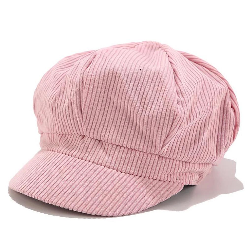 Unisex jednobarevná manšestrová osobnostní čepice Newsboy Jaro Podzim Retro baretové čepice Divoké ležérní čepice Unisex divoká osmihranná čepice