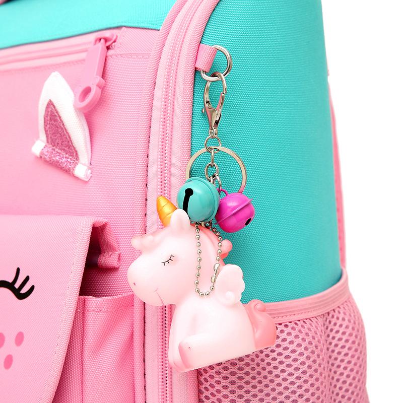 Grundschulrucksack für Jungen, einziehbar und abnehmbar, Treppensteigen, Cartoon-Trolley, Polyester, Kinderschultasche, großes Rad