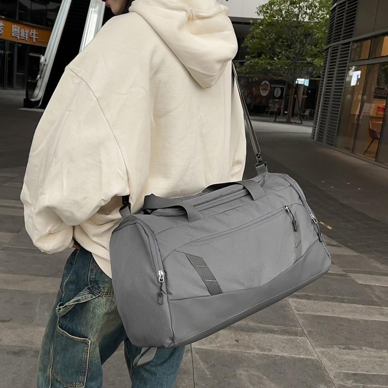 Fitness Yoga Sports Lightweight Large Satchel Travel Dry and Wet Separation Large Capacity Shoulder Bag серый