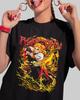 Anime Demon Slayer Kimetsu No Yaiba Black T Shirt Size S 4XL Rengoku