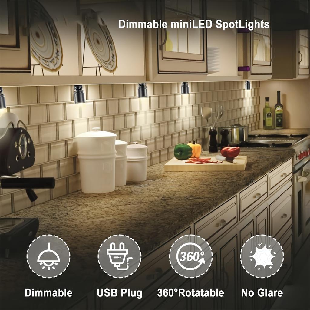 Surface Mounted Mini USB DC 5V 1W LED Spot Light Rotatable Ceiling Lamp Jewelry Showcase Counter Closet Cabinet Shelf Spotlight