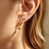 S925 Sterling Silver Zircon Demon Eye Ear Cuffs 