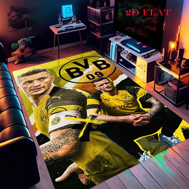 Borussia Dortmund Carpet Rug for Living Room Bedroom Home Sofa Decoration,Kids Play Nonslip Floor Mat