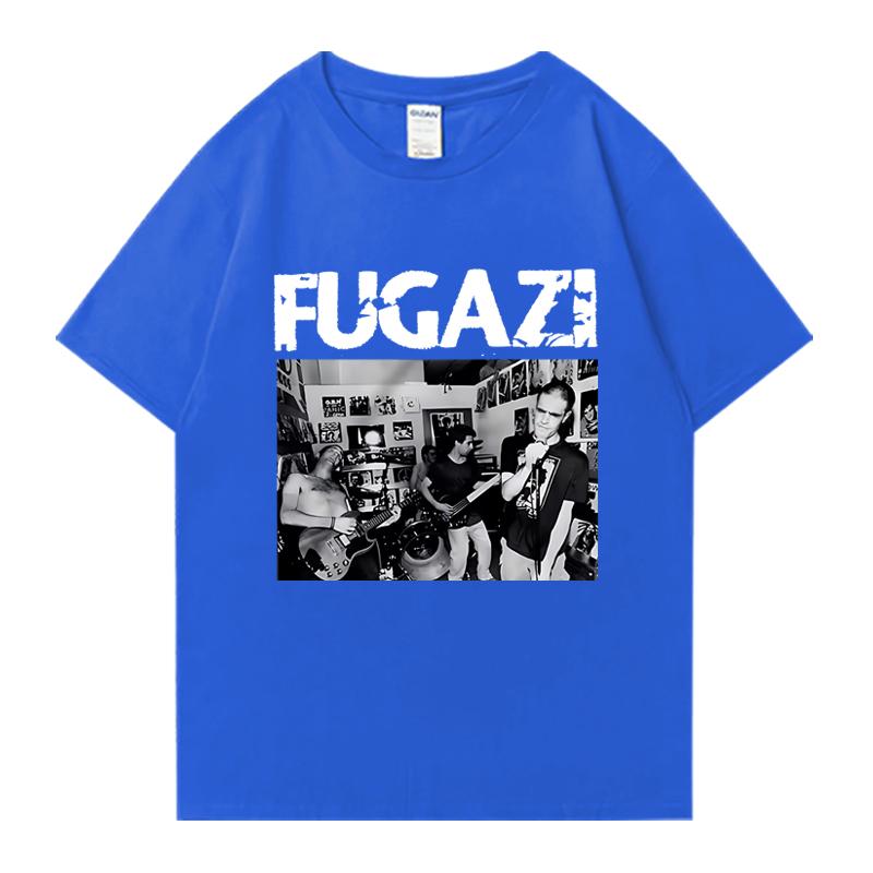 Trendy 2025 FUGAZI Band Graphic Oversized Tee Shirt Streetwear Men Women Summer Short Sleeve T-shirts 100% Cotton Popular Unisex