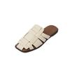 A little comfortable to wear in the summer of 2025, beach flat bottom versatile bag head woven lazy Muller cool slippers women's shoes