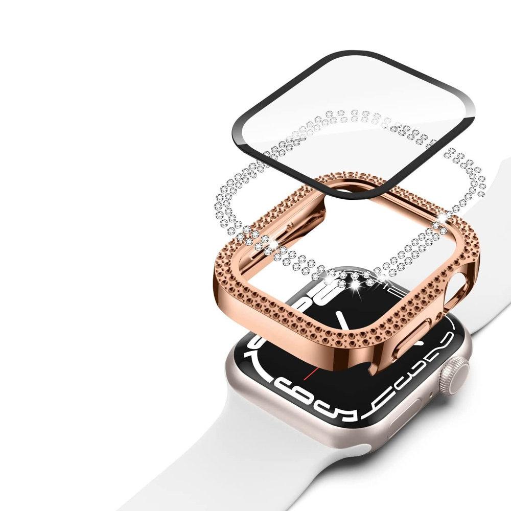 2in1 Case + Tempered Glass for Apple Watch 4/5/6/SE 40mm, Rose Gold