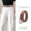 New Women'S Leather Belt Jeans Pin Buckle Belt Double-Sided Cowhide Design High-End Leather Belt Women
