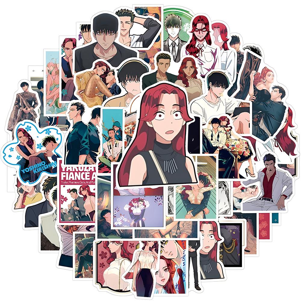 10/30/54pcs Cute Yakuza Fiance Anime Stickers Toys DIY Skateboard Phone Case Laptop Cool DIY Sticker Packs