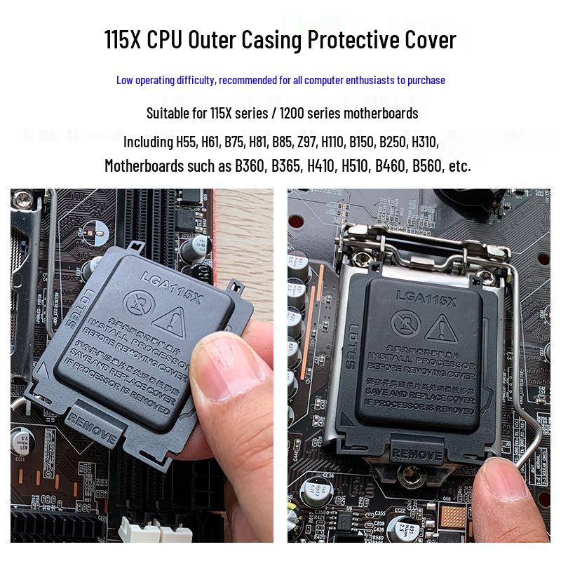 

Protective Cover for Intel Motherboard CPU Sockets: 115X/1200/1700/1800 Models